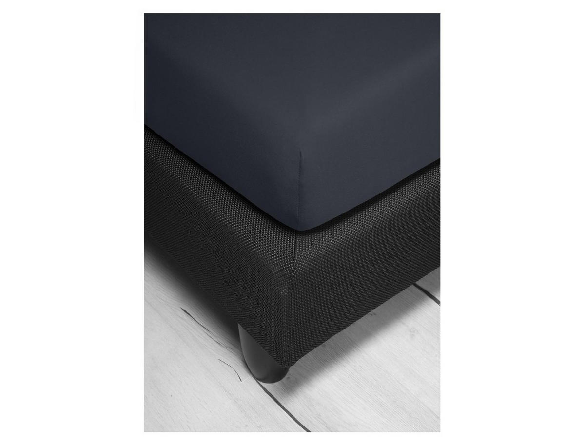 SPANNBETTTUCH Mako-Satin 1003 - Schwarz, Textil (100/200cm) - Bierbaum