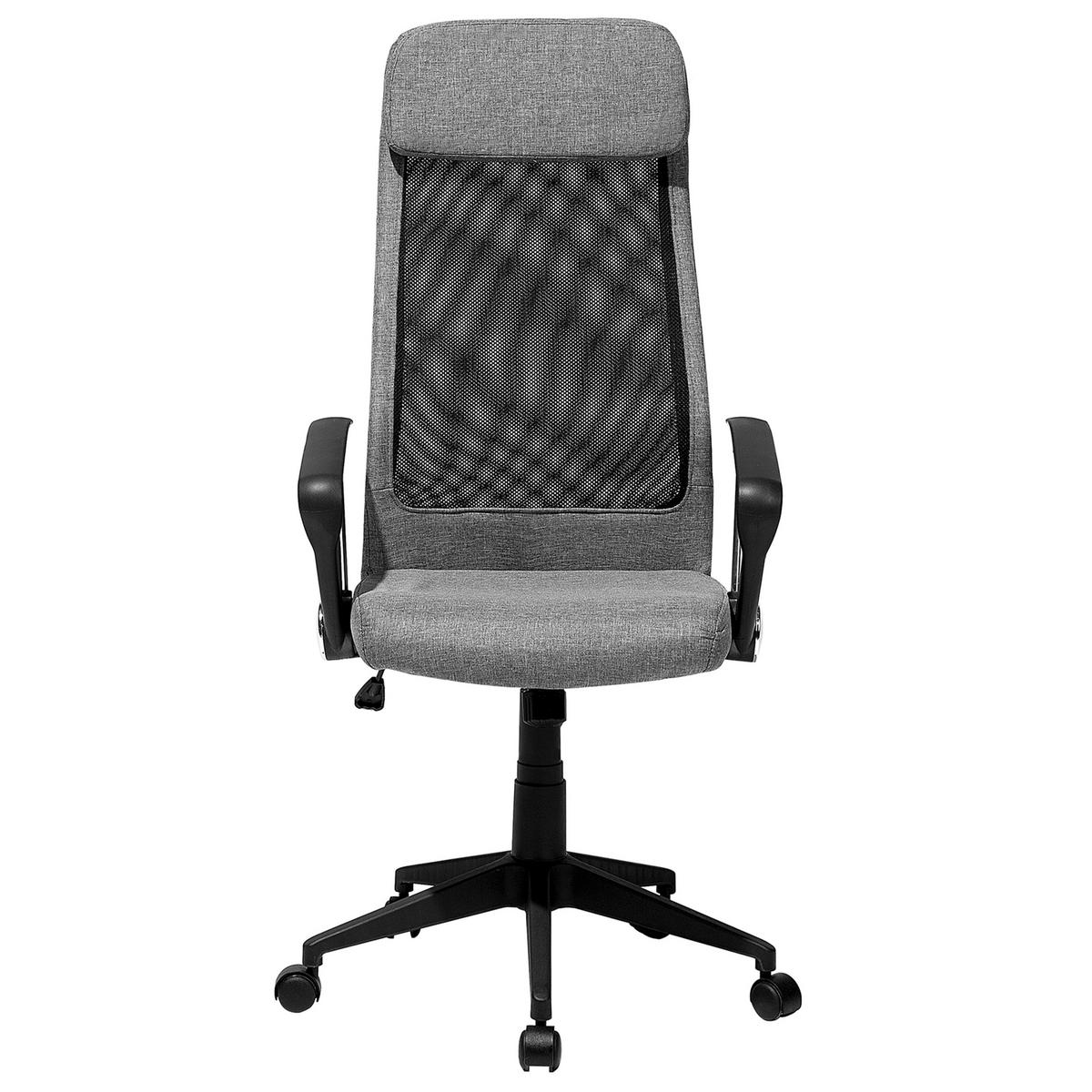 BÜROSTUHL Polyester Grau Pioneer - Grau, Kunststoff/Textil (63/118/63cm) - Beliani