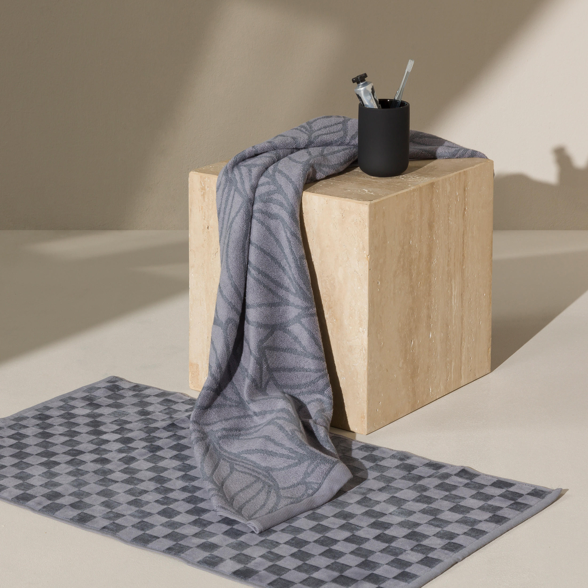 DUSCHVORLAGE MONOCHROME - Grau, Textil (50/80cm) - MÖVE