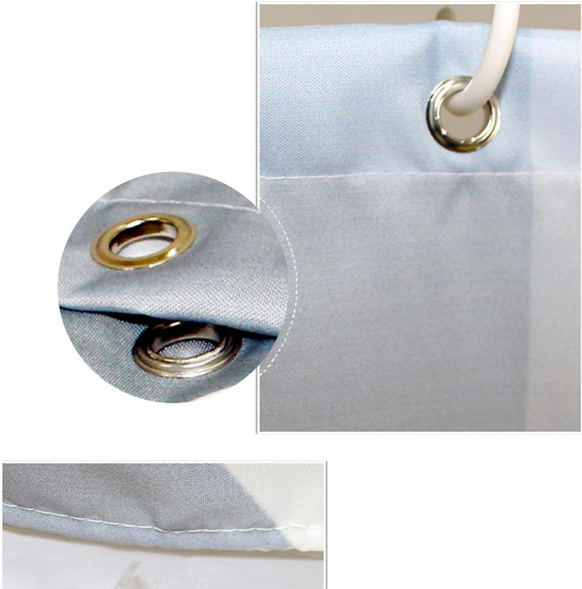 DUSCHVORHANG Schwarz Tropfen Muster 80 x 180 cm Polyester Badezimmer - Schwarz, Textil (180/80cm) - MCBOSON