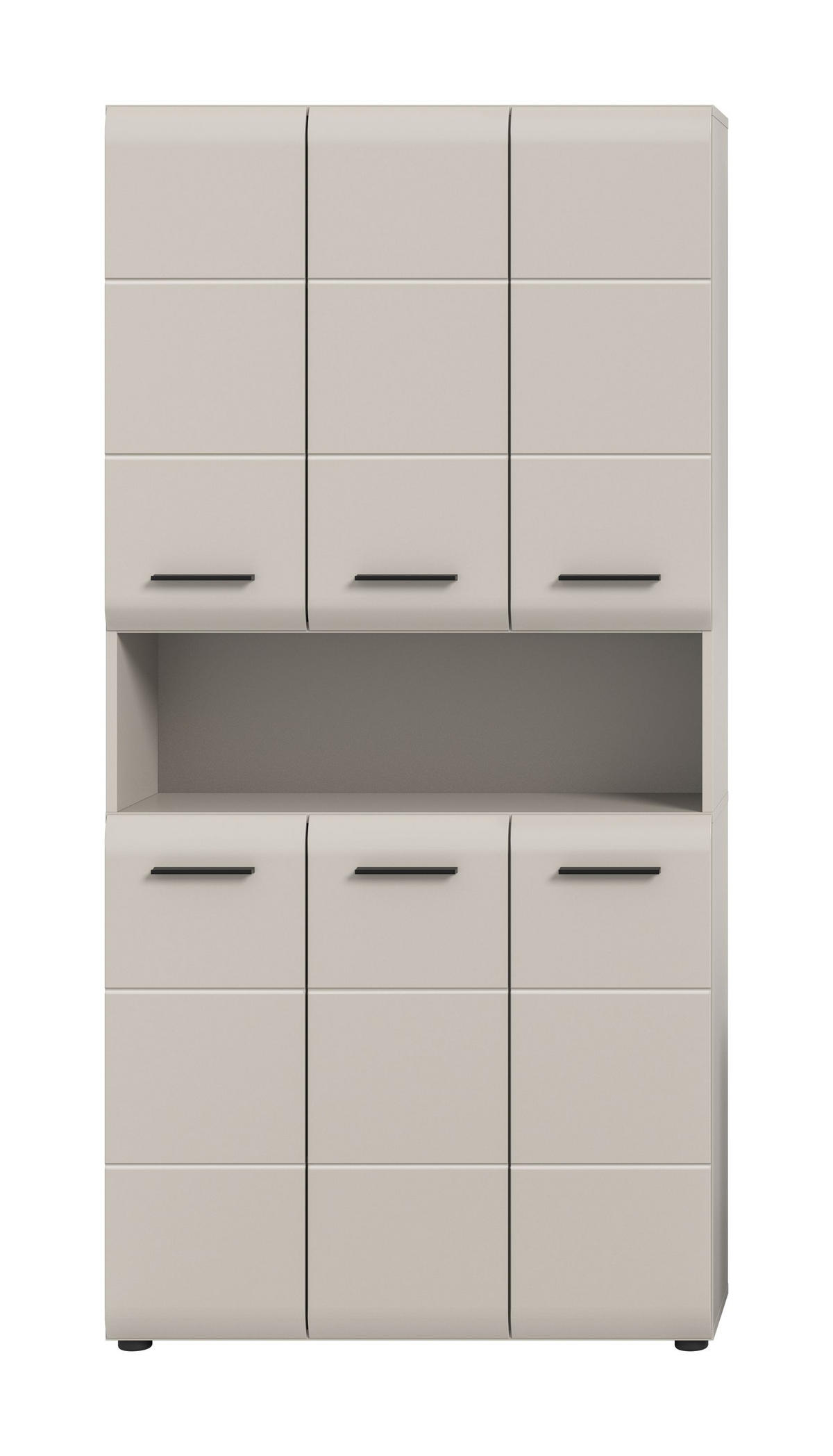 BADSCHRANK hoch ICE (B/H/T: ca. 90/185/30 cm) in Kaschmir/Kaschmir matt - Kaschmir, Holzwerkstoff (90/185/30cm)