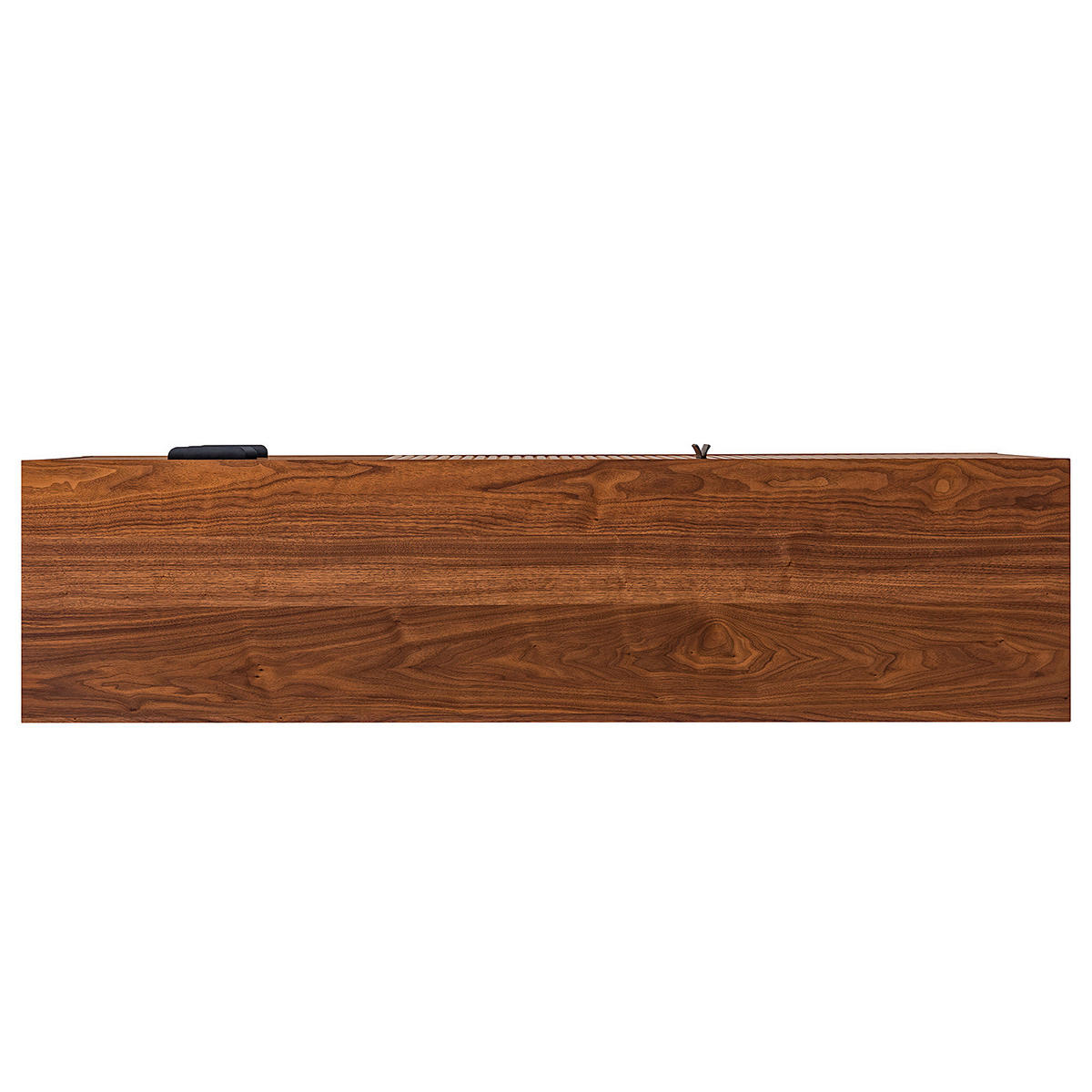 SIDEBOARD - MDF / Metall - Walnussfarben/Schwarz, Holzwerkstoff/Metall (160/75/40cm) - home24