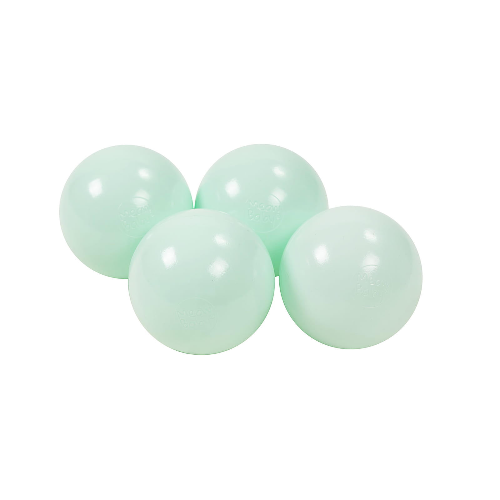 BÄLLE für Bällebad, Kinder Spielbälle, Plastikbälle 50 pcs.: Minze - Mintgrün, Textil (7/7/7cm) - MeowBaby