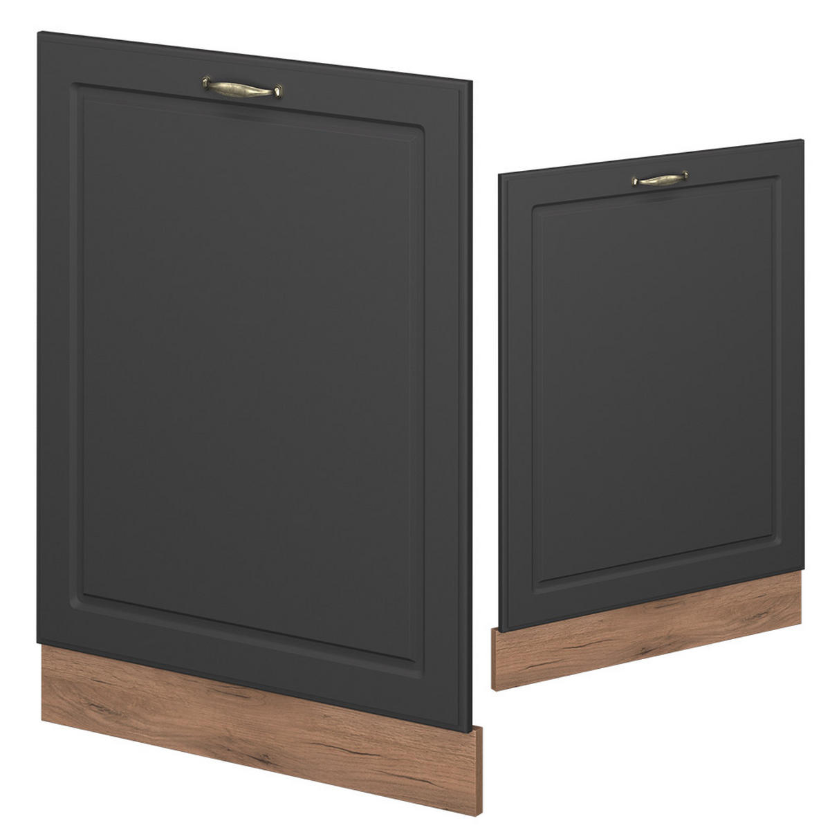 ČELNÍ PANEL MYČKY Fame-Line Anthrazit-Gold Landhaus - medově dubová/antracitová, kompozitní dřevo (60/81.8/1.6cm) - Vicco