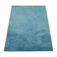 BADEMATTE 40/55 cm Kanda 360 - Türkis, Kunststoff (40/55cm) - Paco Home