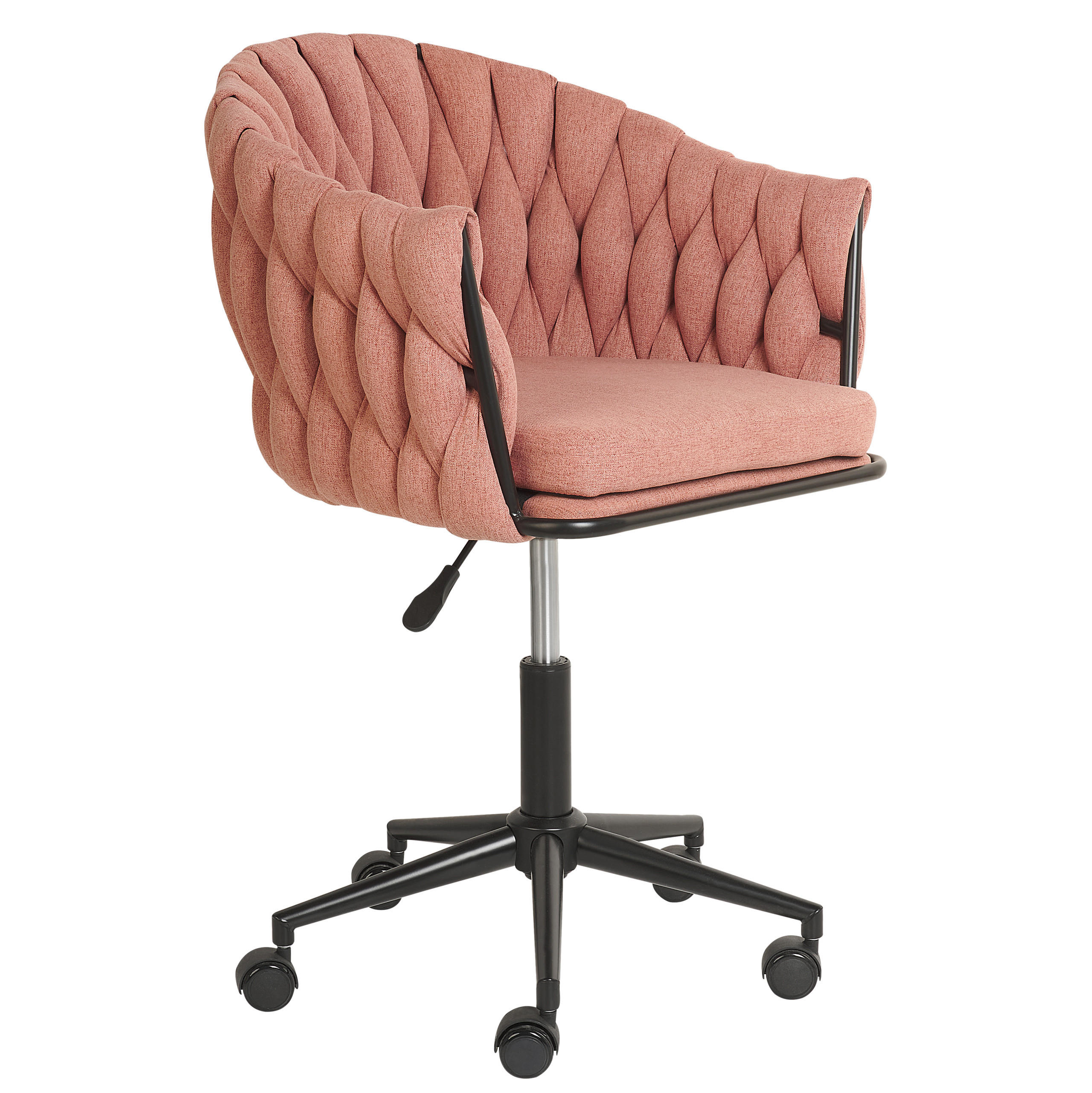 BÜROSTUHL Rosa Milan - Pink, Textil (61/78/58cm) - Beliani