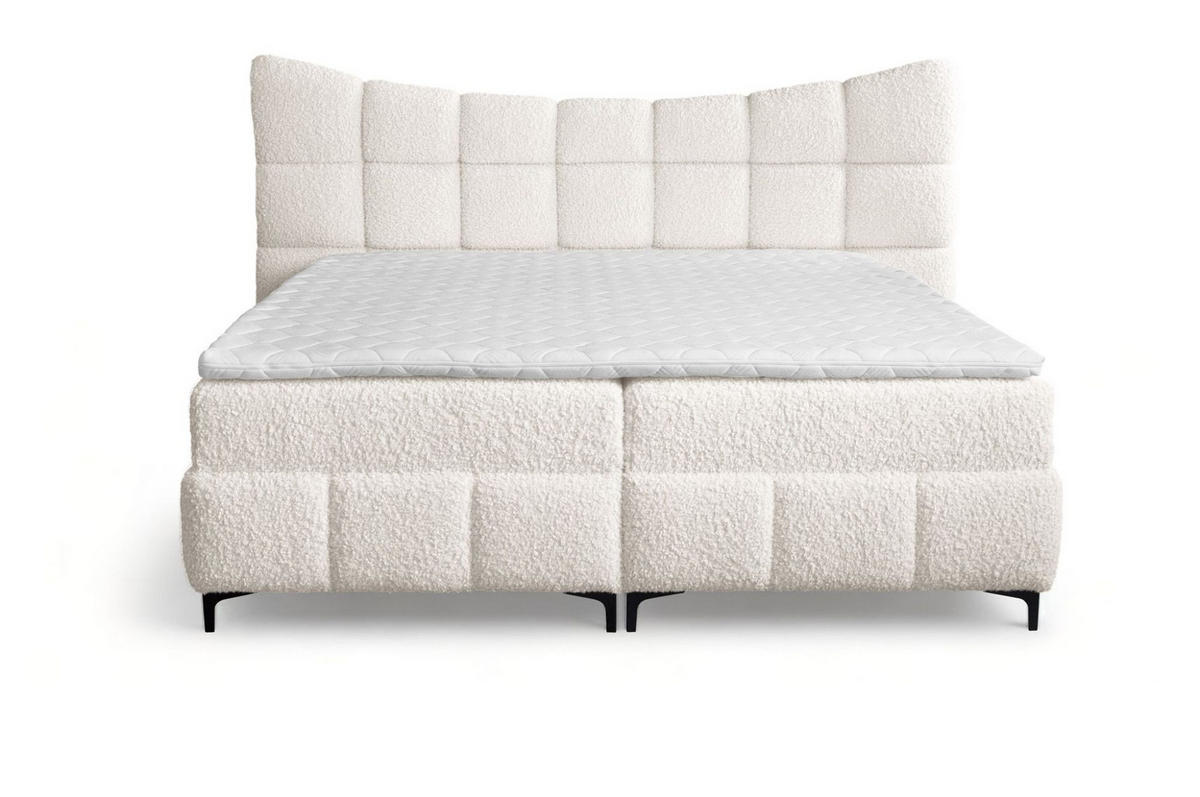 BOXBETT Nova In Rolf - Creme, Holzwerkstoff/Textil (140/200cm) - Fun Möbel