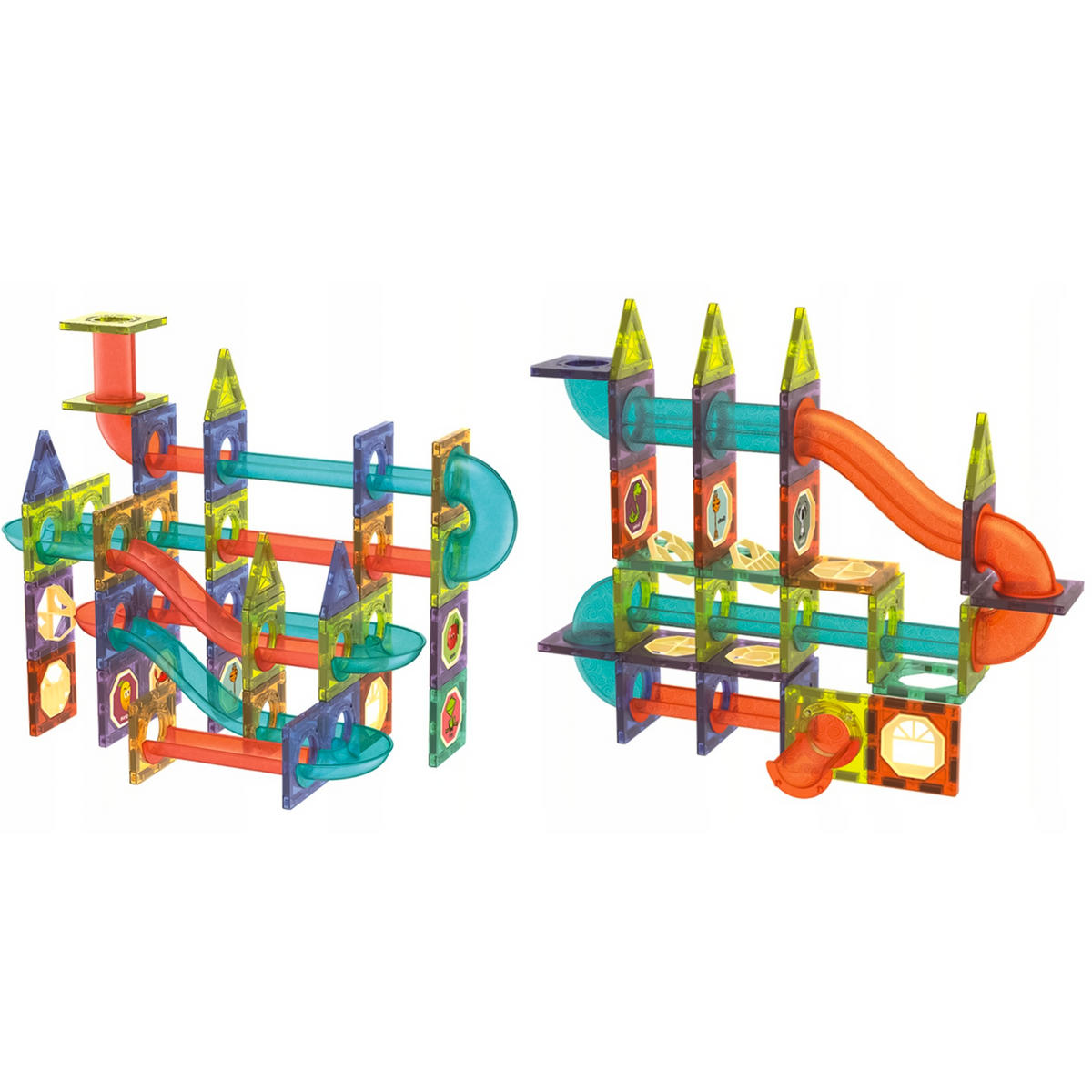 MAGNETISCHE BAUSTEINE 75 Teile - Multicolor/Dunkelblau, Kunststoff (5/5cm) - KRUMAD