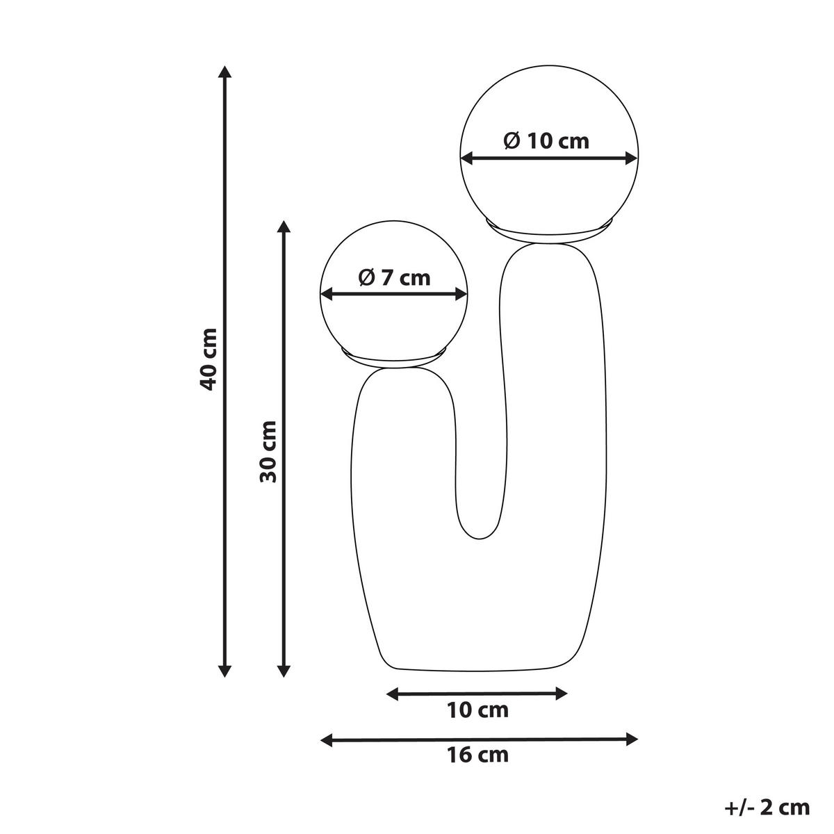 TISCHLAMPE Beige Tulun - Beige/Weiß, Kunststoff (16/16/40cm) - Beliani