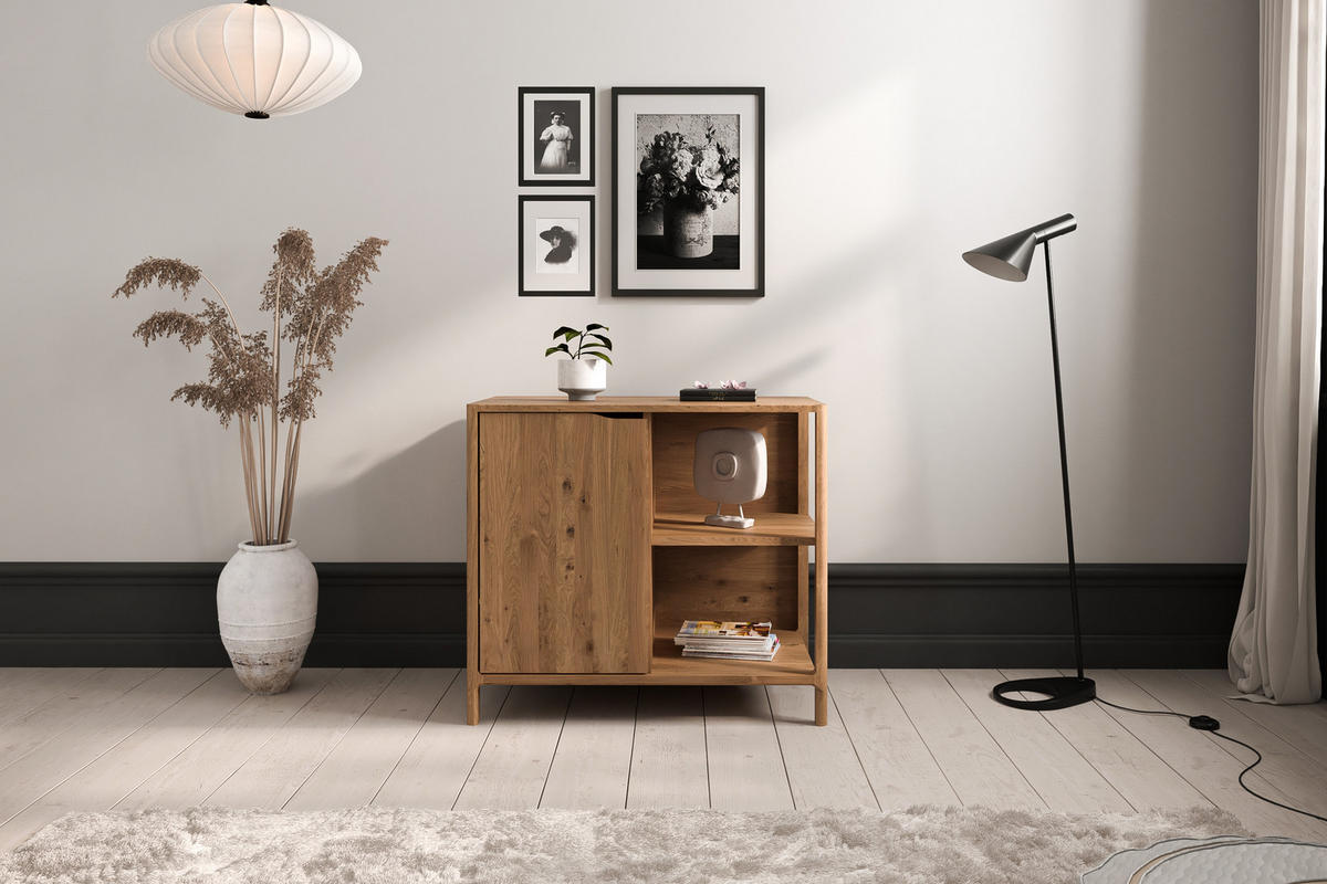 KOMMODE PAUL Wildeiche - Wildeiche, Holz (80/80/50cm) - byoak