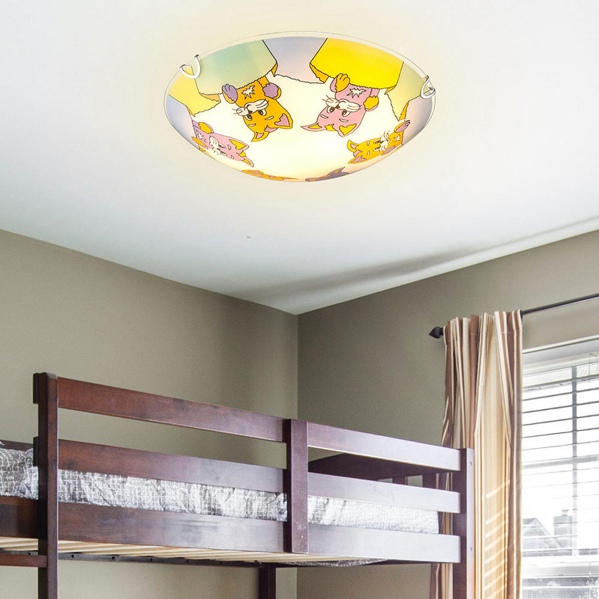 LED DECKENLEUCHTE Metall Bunt KIDDY - Multicolor, Glas (30/30/6.5cm)