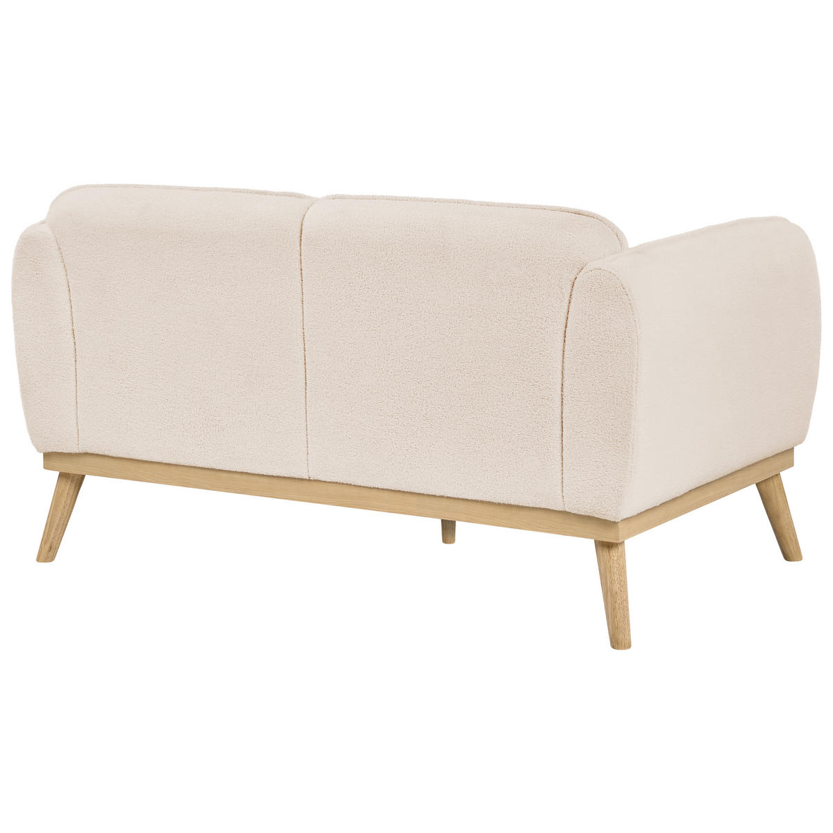 POHOVKA 2-místná Bouclé Světle béžová Ljung - světle hnědá, textil (160/82/82cm) - Beliani