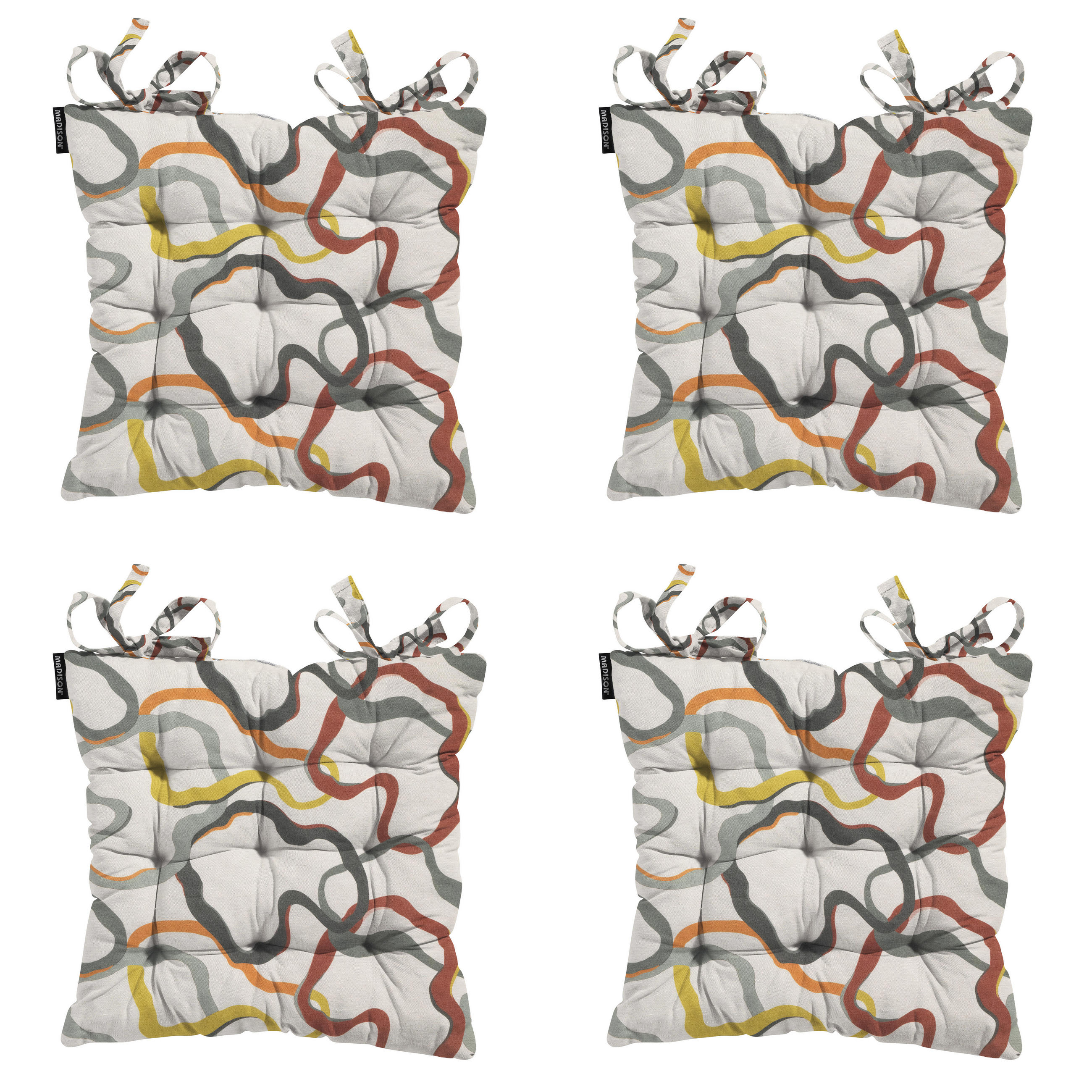 SITZKISSEN Blaze - Mehrfarbig - 46/46/8 cm - 4er-Set - Multicolor, Textil (46/8/46cm) - Madison