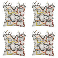 SITZKISSEN Blaze - Mehrfarbig - 46/46/8 cm - 4er-Set - Multicolor, Textil (46/8/46cm) - Madison