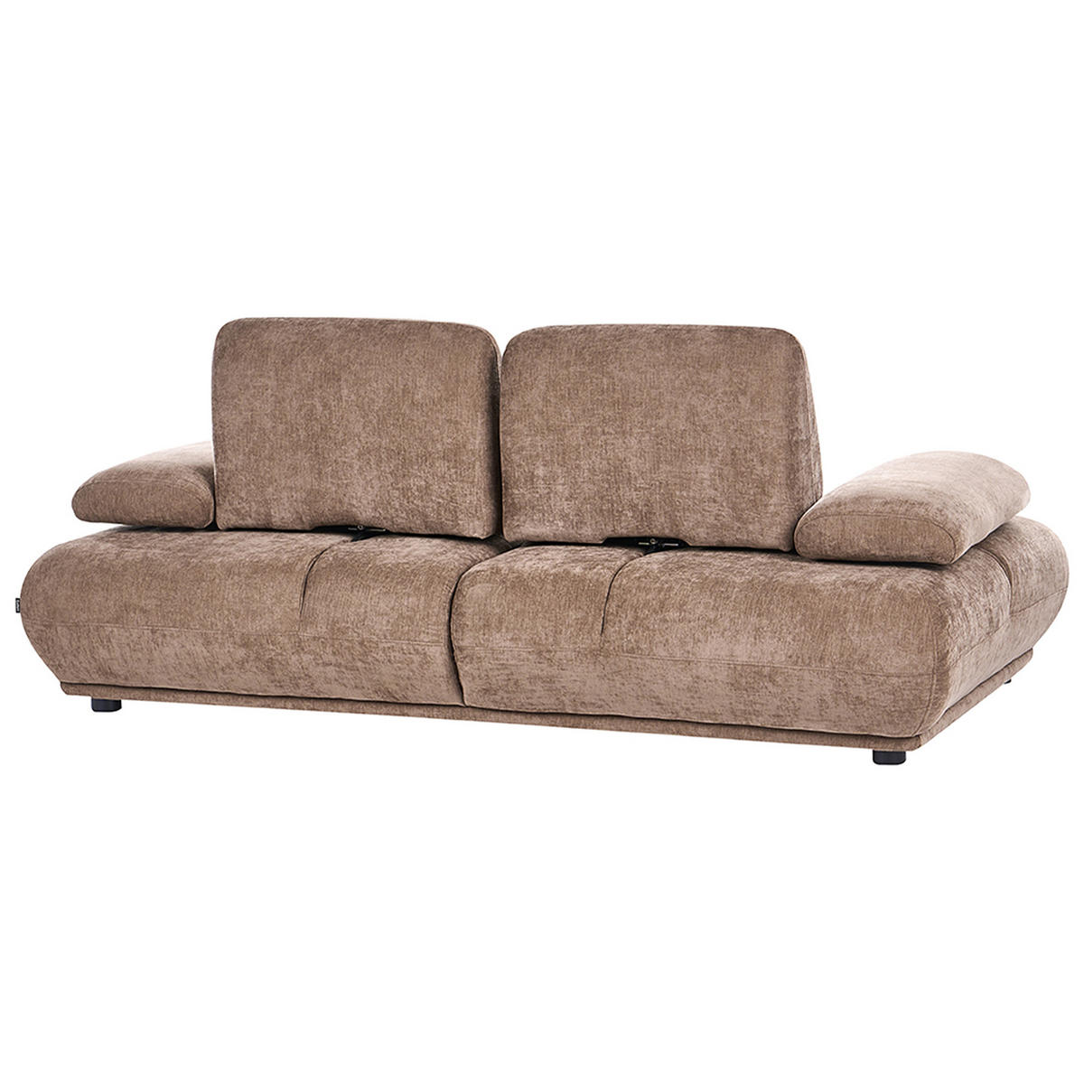3-SITZER-SOFA Chenillegewebe Braun Nacka - Braun, Textil (211/89/110cm) - Beliani