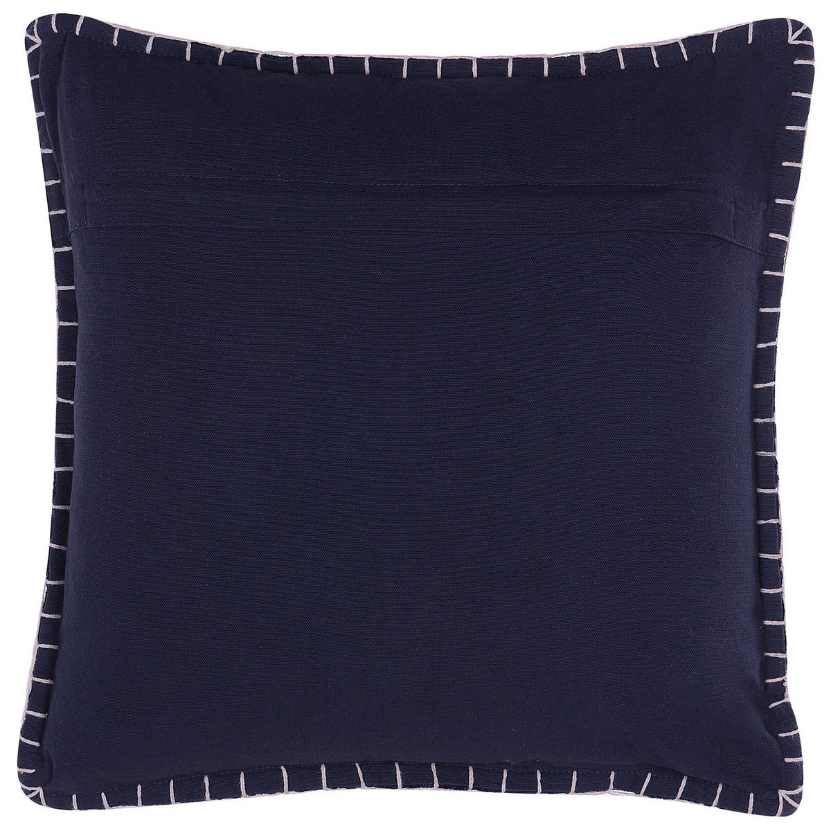 DEKOKISSEN Dunkelblau 45/45 cm Melur - Dunkelblau, Naturmaterialien/Textil (45/45cm) - Beliani