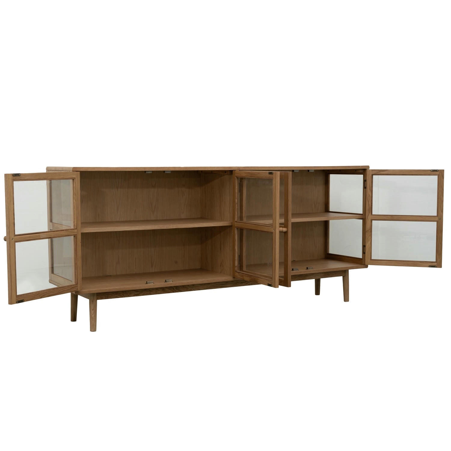 SIDEBOARD Eiche massiv - Eichefarben/Braun, Holz/Holzwerkstoff (180/80/40cm) - Furnhouse