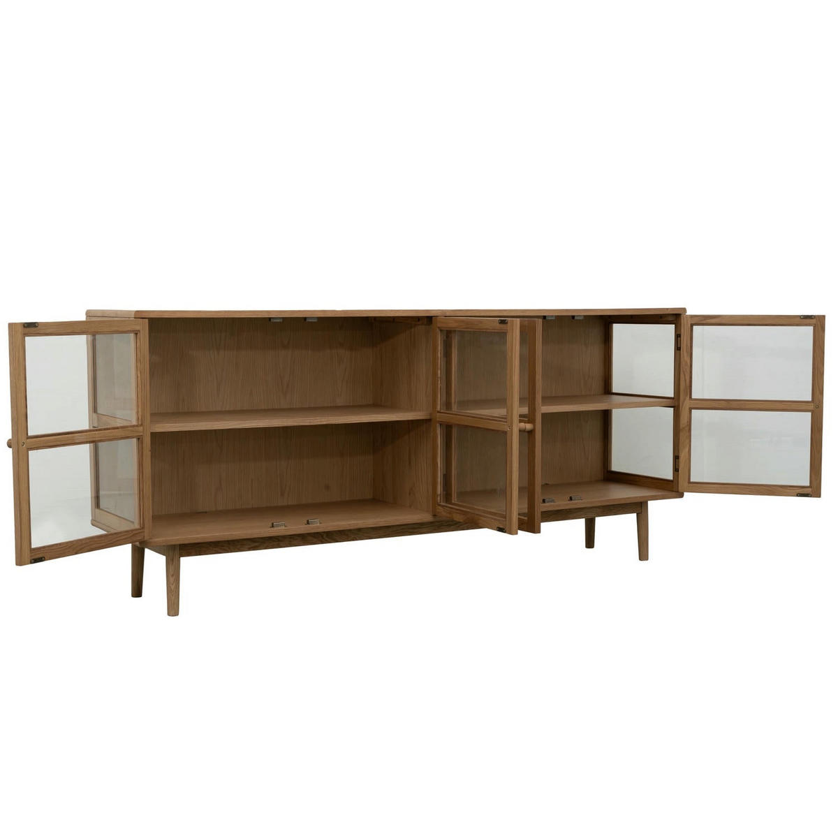 SIDEBOARD Eiche massiv - Eichefarben/Braun, Holz/Holzwerkstoff (180/80/40cm) - Furnhouse