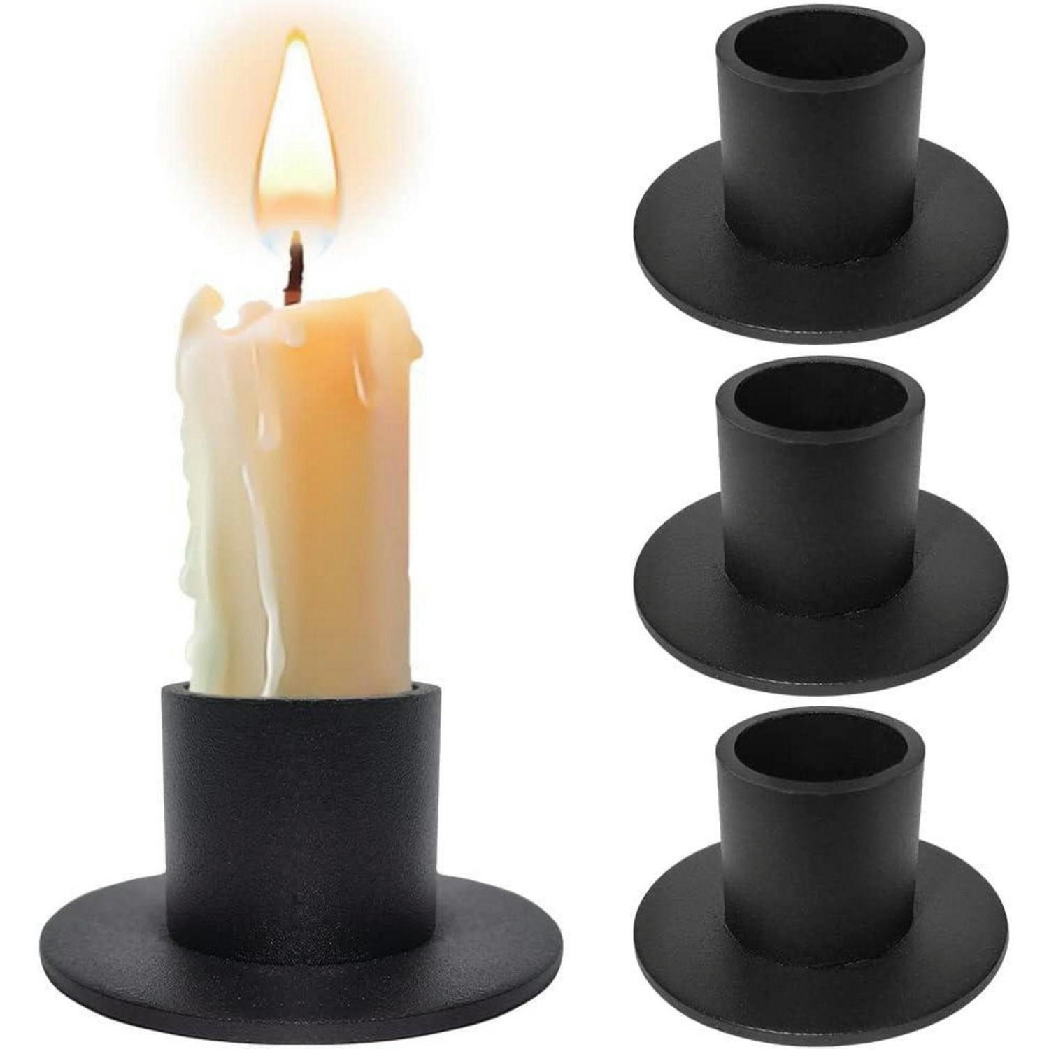 KERZENSTÄNDER 4-teiliges Set Schwarz Metall - Schwarz, Metall (5/2.8/5cm)