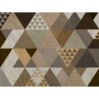 FOTOTAPETE grafische Dreiecke 360 x 254 cm - Braun, Papier (360/254cm) - Sanders & Sanders