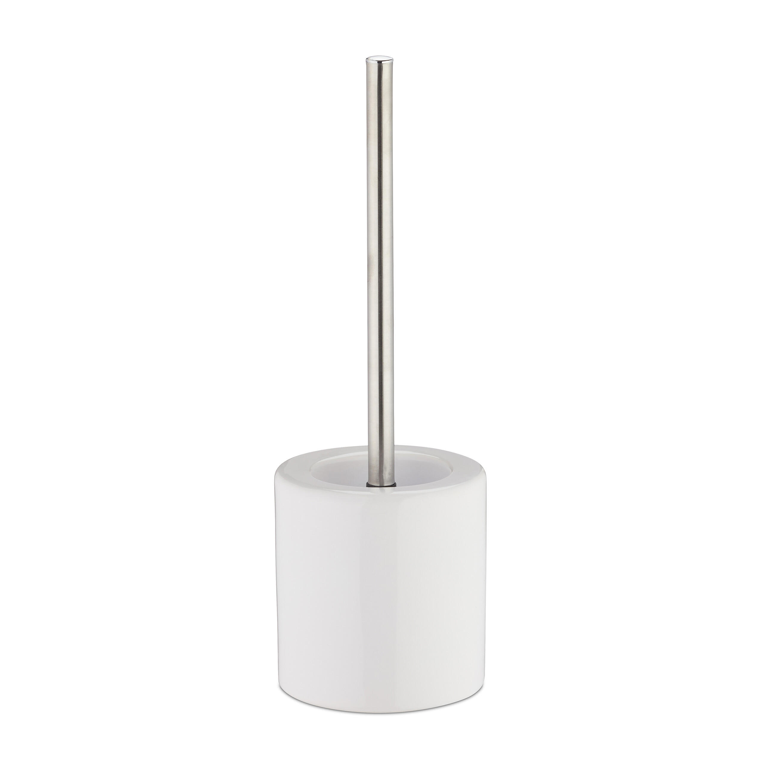 WC-GARNITUR - Weiß, Keramik/Kunststoff (12.5/38.5/12.5cm) - Relaxdays