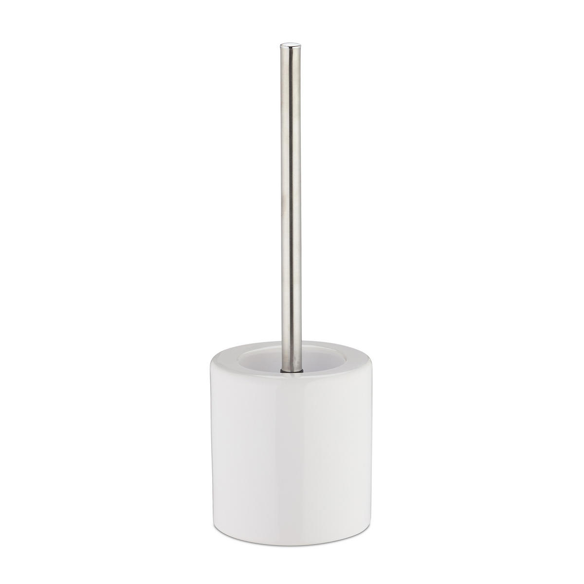 WC-GARNITUR - Weiß, Keramik/Kunststoff (12.5/38.5/12.5cm) - Relaxdays