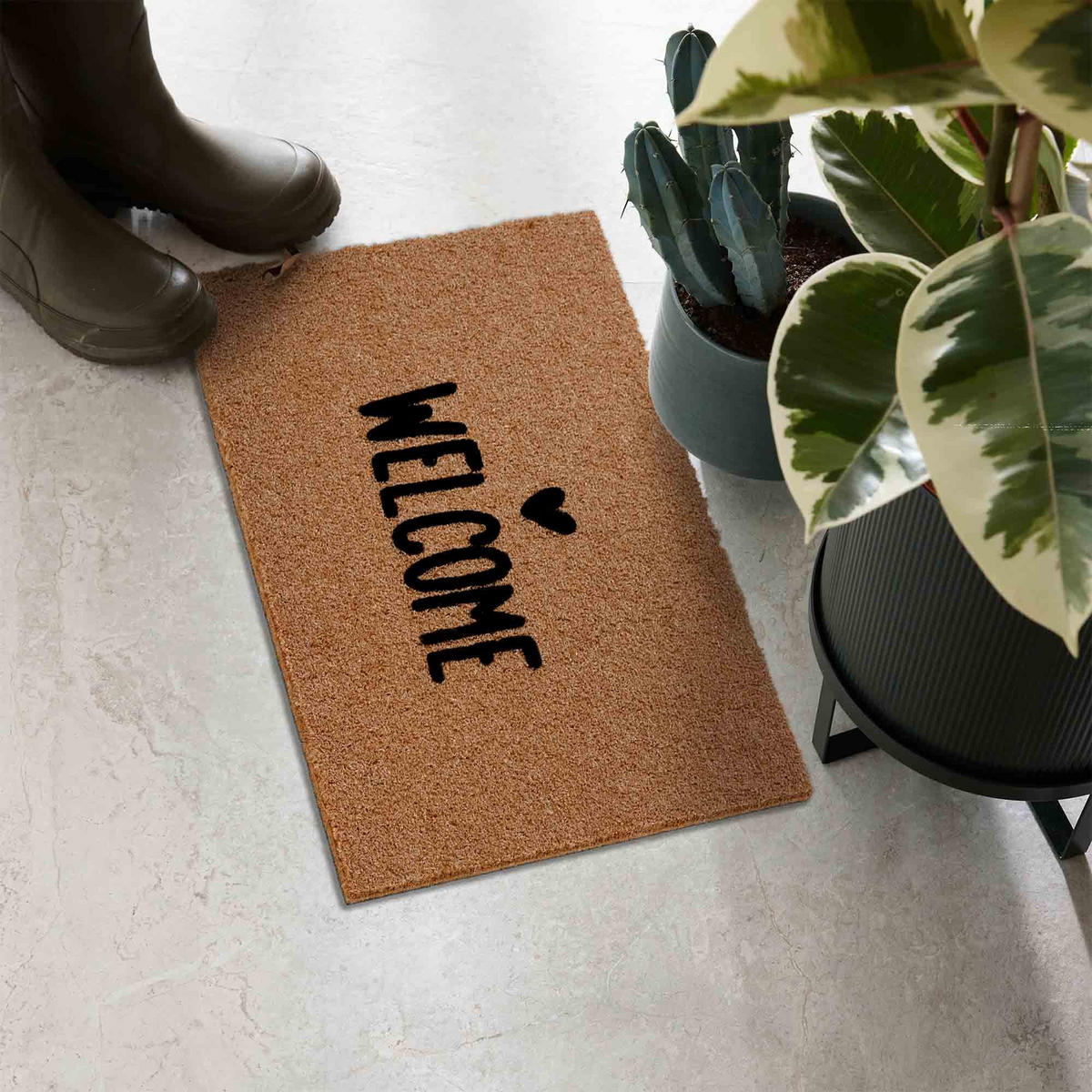 FUSSMATTE AUßEN POWER FLOCK - Sandfarben, Textil (45/75cm) - Astra