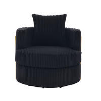 SESSEL DE-33906 360° drehbar mit Stauraum Schwarz - Schwarz, Metall (76/78/79cm) - ComfortXL