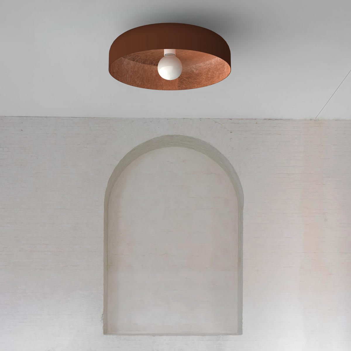 DECKENLEUCHTE Tuzzi - Braun, Metall (40/40/12cm) - Lumicom