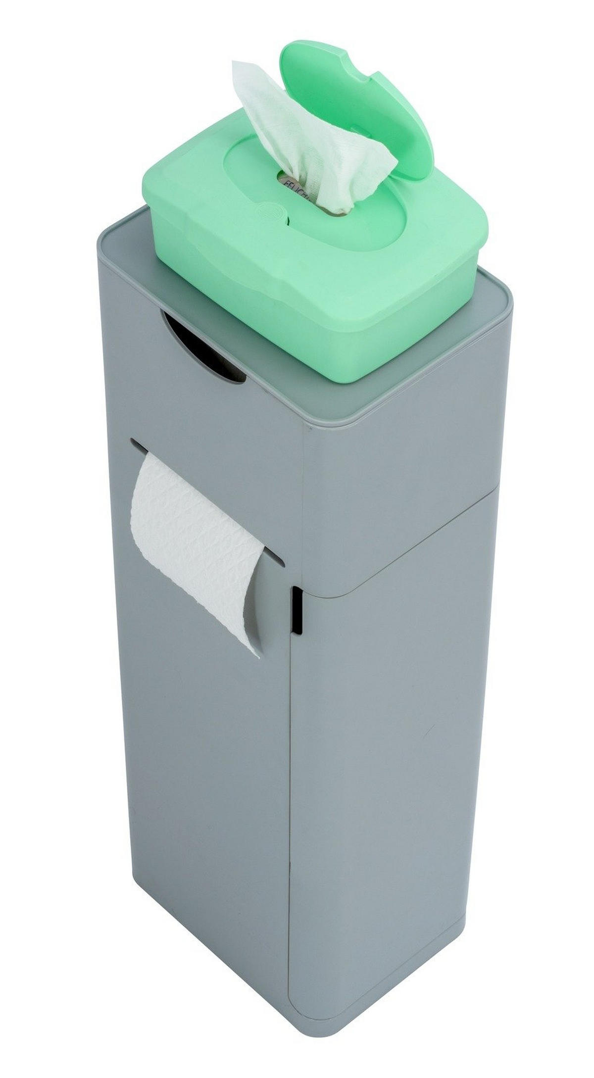 TOILETTENPAPIER- und Toilettenbürstenhalter Imon 20/15/58 cm - Grau, Kunststoff (15/58/20cm) - Wenko