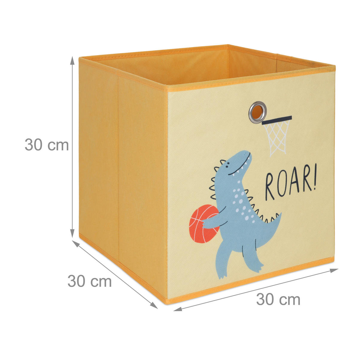 3xKINDERAUFBEWAHRUNGSBOXEN - Multicolor, Wellpappe/Textil (30/30cm) - Relaxdays