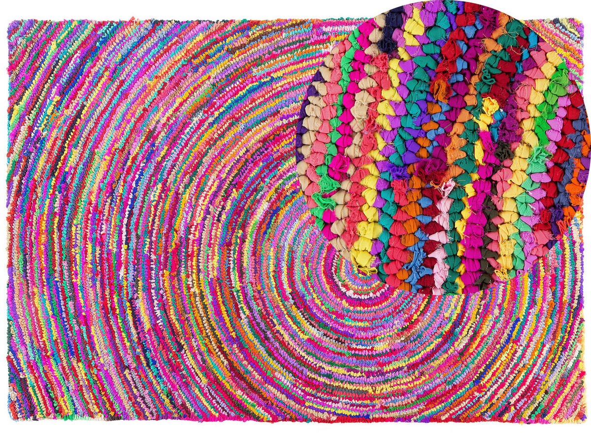 KURZFLOR-TEPPICH Malatya 230/160 cm - Multicolor, Kunststoff (160/230cm) - Beliani