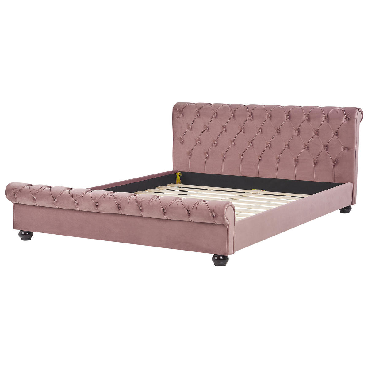 POLSTERBETT 180/200 cm Rosa Avallon - Pink, Textil (180/200cm) - Beliani