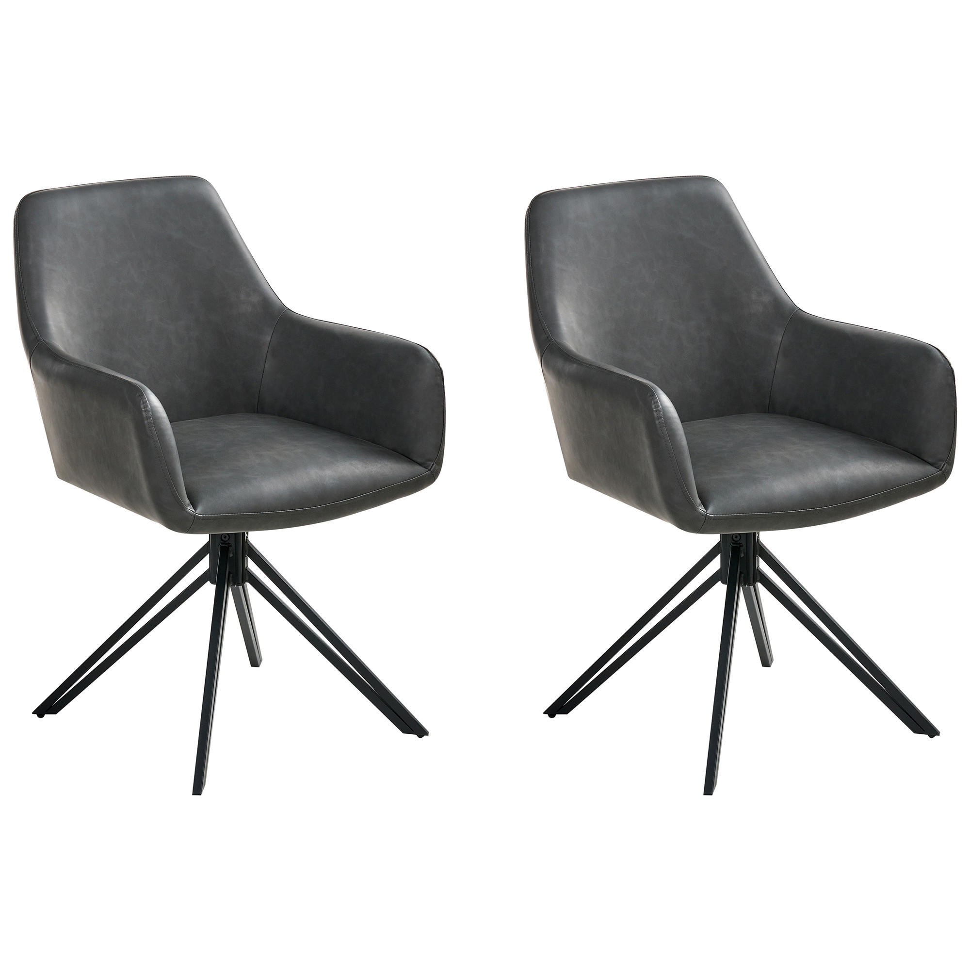 Beliani Esszimmerstuhl Schwarz 57x85x59 cm