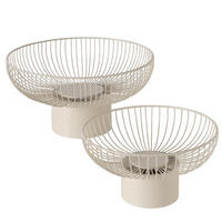 OBSTSCHALEN aus Metall Cindy Beige - Beige, Metall (38/20cm) - Boltze Home