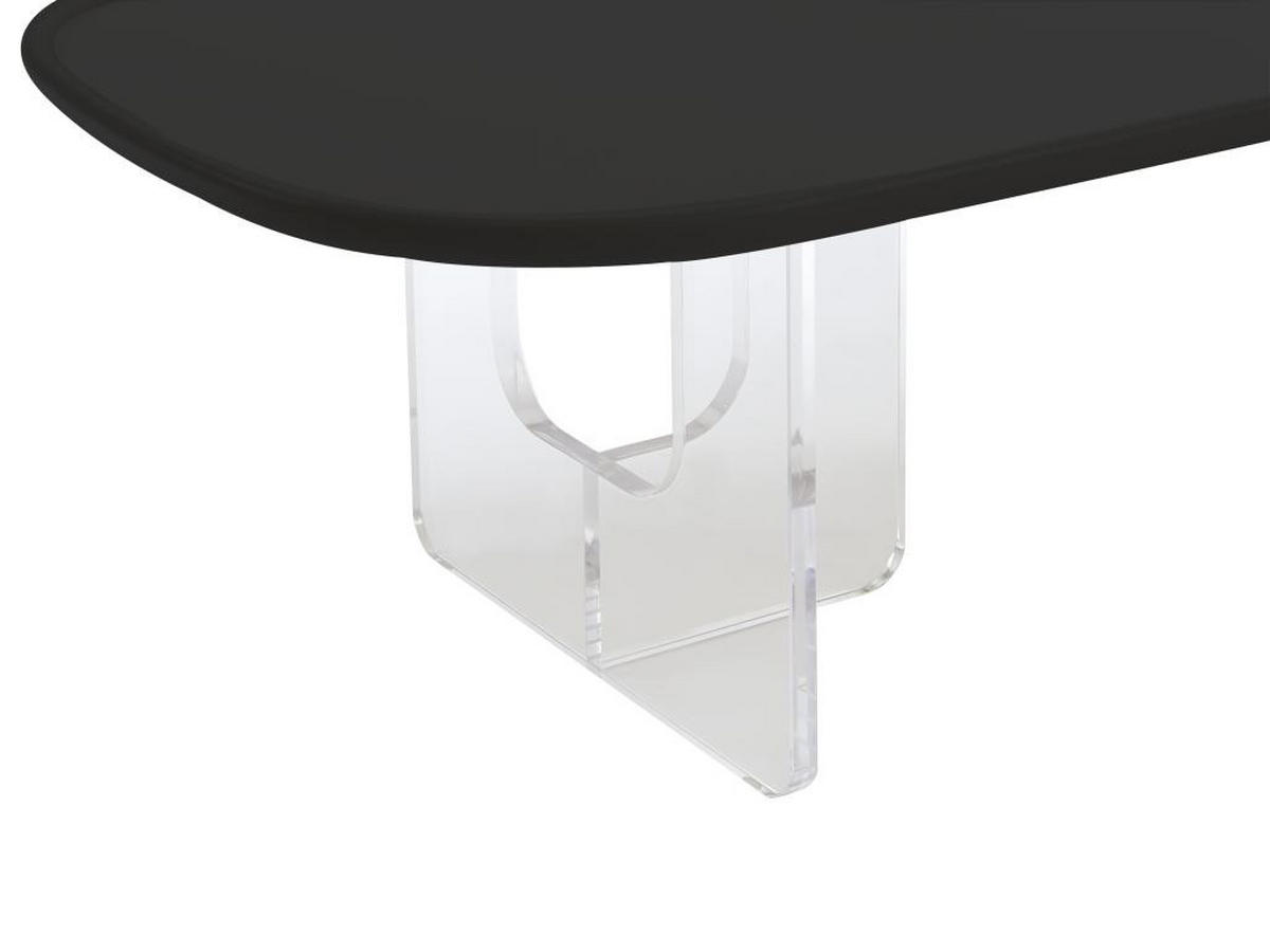 COUCHTISCH - MDF & Acryl - Schwarz & Transparent- RASIA - Schwarz, Holz (120/60/35cm) - Pascal Morabito