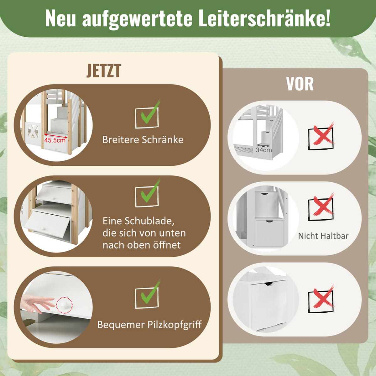 ETAGENBETT 90x200cm Baumhaus mit Treppe Stauraum & Rausfallschutz Weiß - Weiß, Holz - FLIEKS