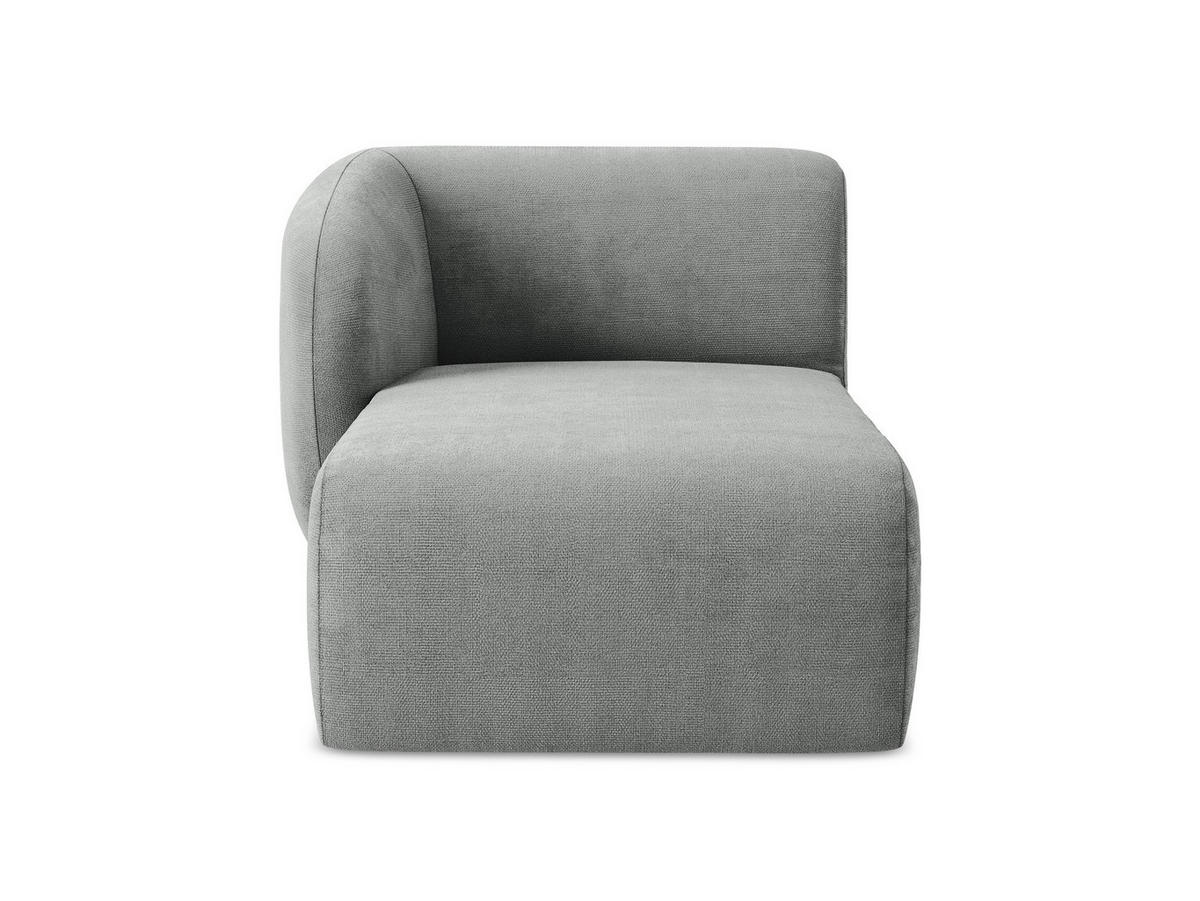 SOFAELEMENT Links Chenille Stoff Grau - Schwarz/Grau, Holzwerkstoff/Kunststoff (91/75/166cm) - Makamii