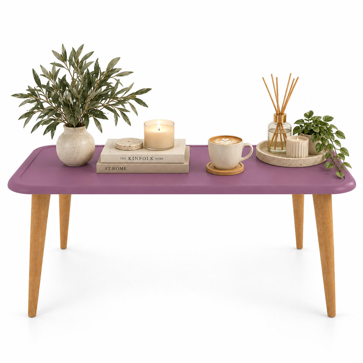 Decorotika Couchtisch Lila 48.5x46.5x89.5 cm