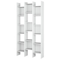 BÜCHERREGAL 3 Säulen 15 Fächer Italian - H192 cm - Weiß, Holzwerkstoff (25/192/96cm) - Calicosy