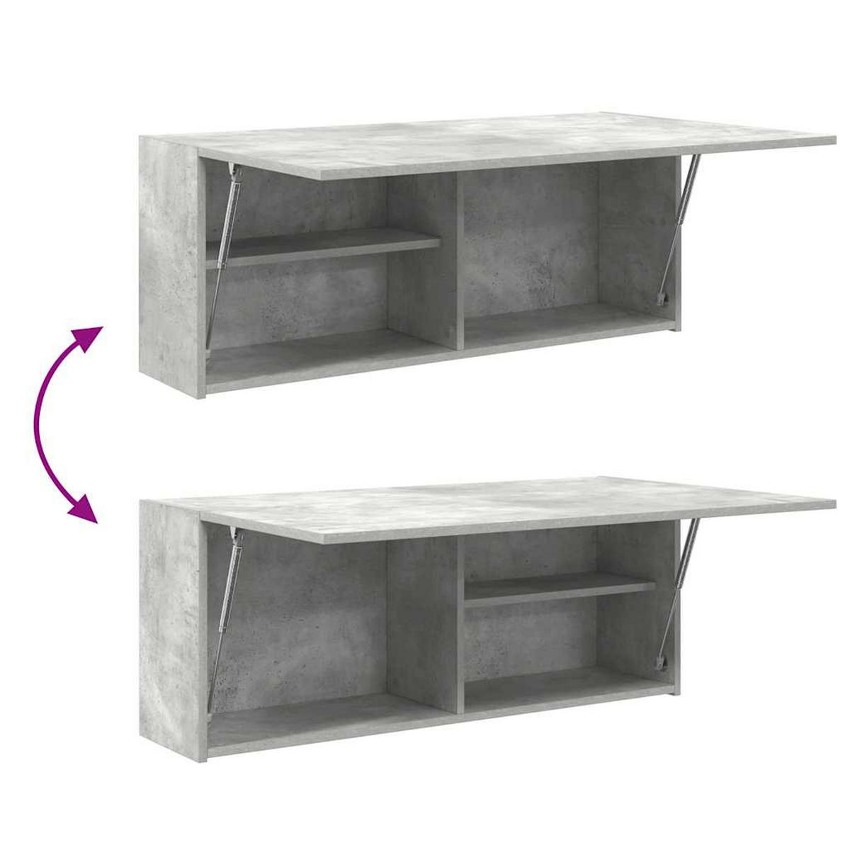 BAD-WANDSCHRANK Betongrau 100/25/40 Cm Holzwerkstoff - Grau, Holzwerkstoff (25/40/100cm) - vidaXL