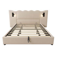 POLSTERBETT PANG-T8K4X2 180/200 cm Beige - Beige, Fell/Metall - PANGIVO