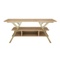 TV Stand Minerva Gold Eiche - Eichefarben/Goldfarben, Holzwerkstoff (120/55/35cm) - Decorotika