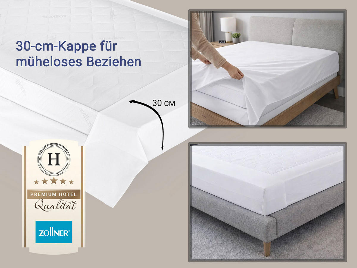 BETTLAKEN, 160x260 cm, 80% Baumwolle, 20% Polyester - Weiß, Naturmaterialien (160/260cm) - Zollner
