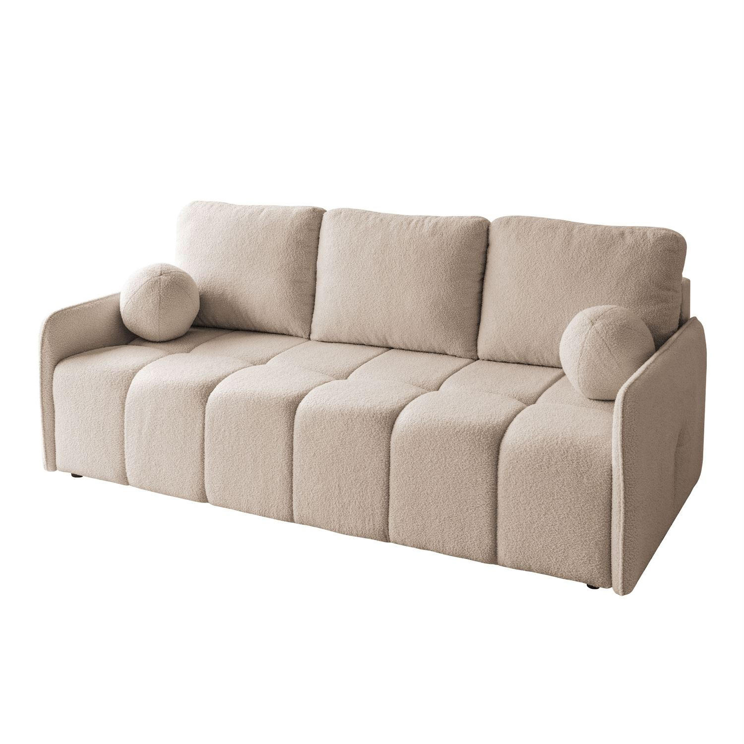 Schlafsofa Morena, zweisitzig, mit Schlaffunktion, Quelle 05 - Beige, Textil (207/90/90cm) - Lookway