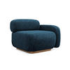 SOFAELEMENT Rechts Chenille Stoff Blau - Blau/Braun, Holz/Textil (95/73/95cm) - Makamii