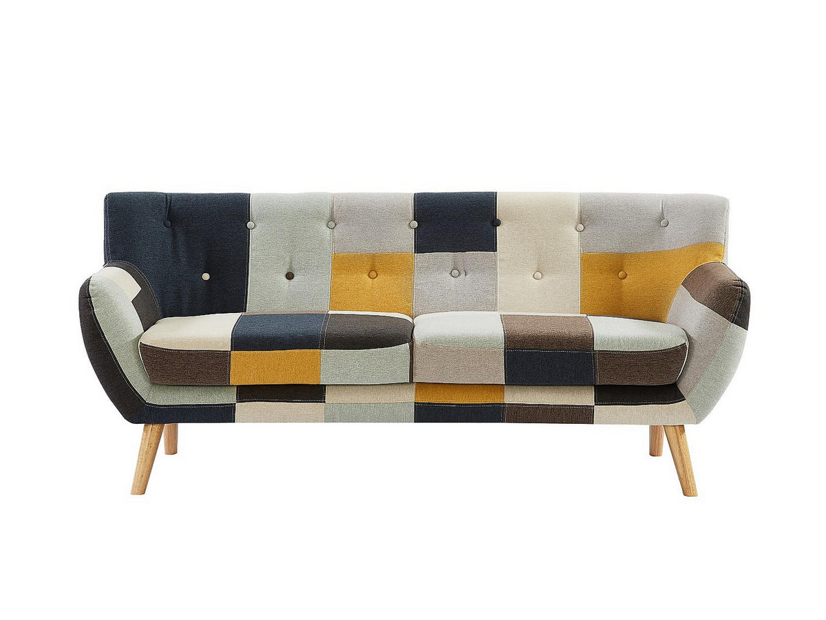 SOFA 3-Sitzer - Patchwork - Mehrfarbig - SERTI II - Multicolor, Textil (188/81/80.5cm) - Vente-Unique