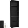 BÜCHERREGAL Lexi,60 x 30 x 190 cm,schwarz - Schwarz, Holz (30/190/60cm) - tectake