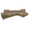 ECKSOFA Cotere Premium, Seite: Rechts - Hellbraun, Holz/Textil (270/202cm) - MIRJAN24
