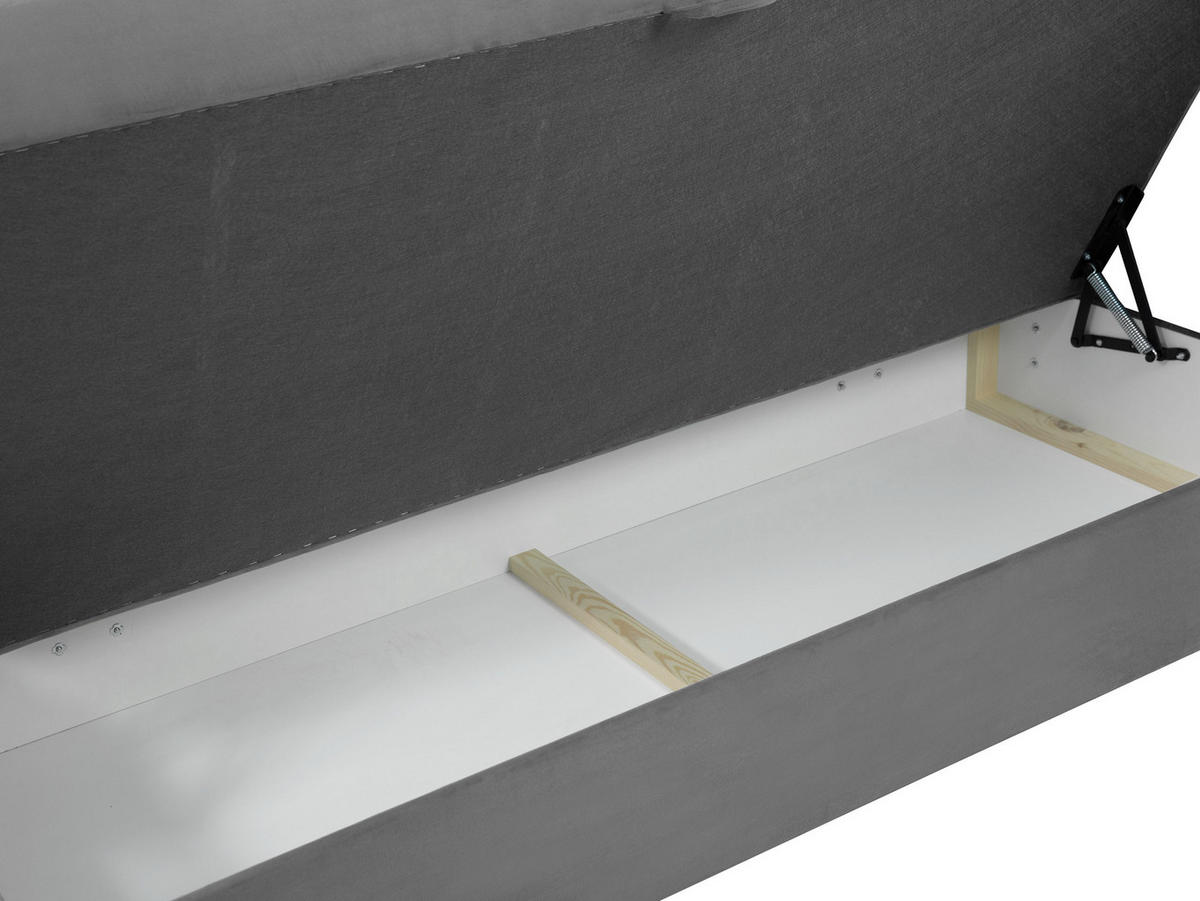BOXBETT Rebos - Blau, Holz/Textil (180/200cm) - MIRJAN24